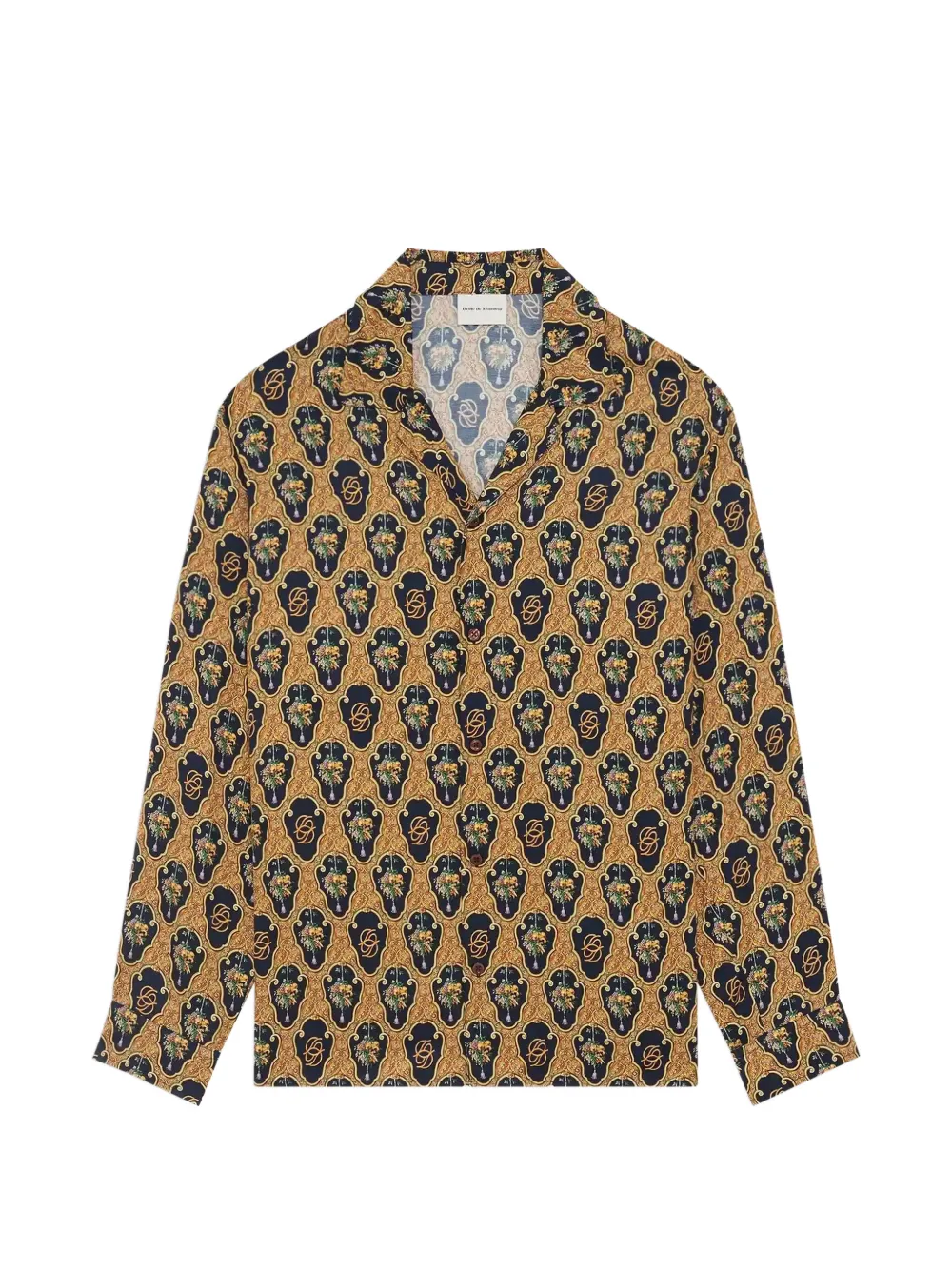 Drôle De Monsieur Camicia con stampa Baroque - Blu