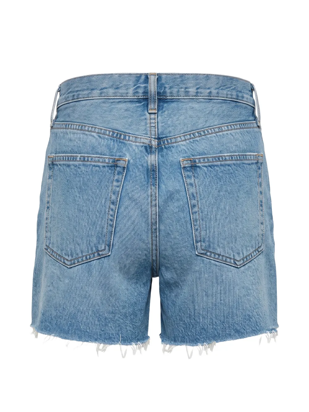FRAME Denim shorts met gerafelde afwerking Blauw