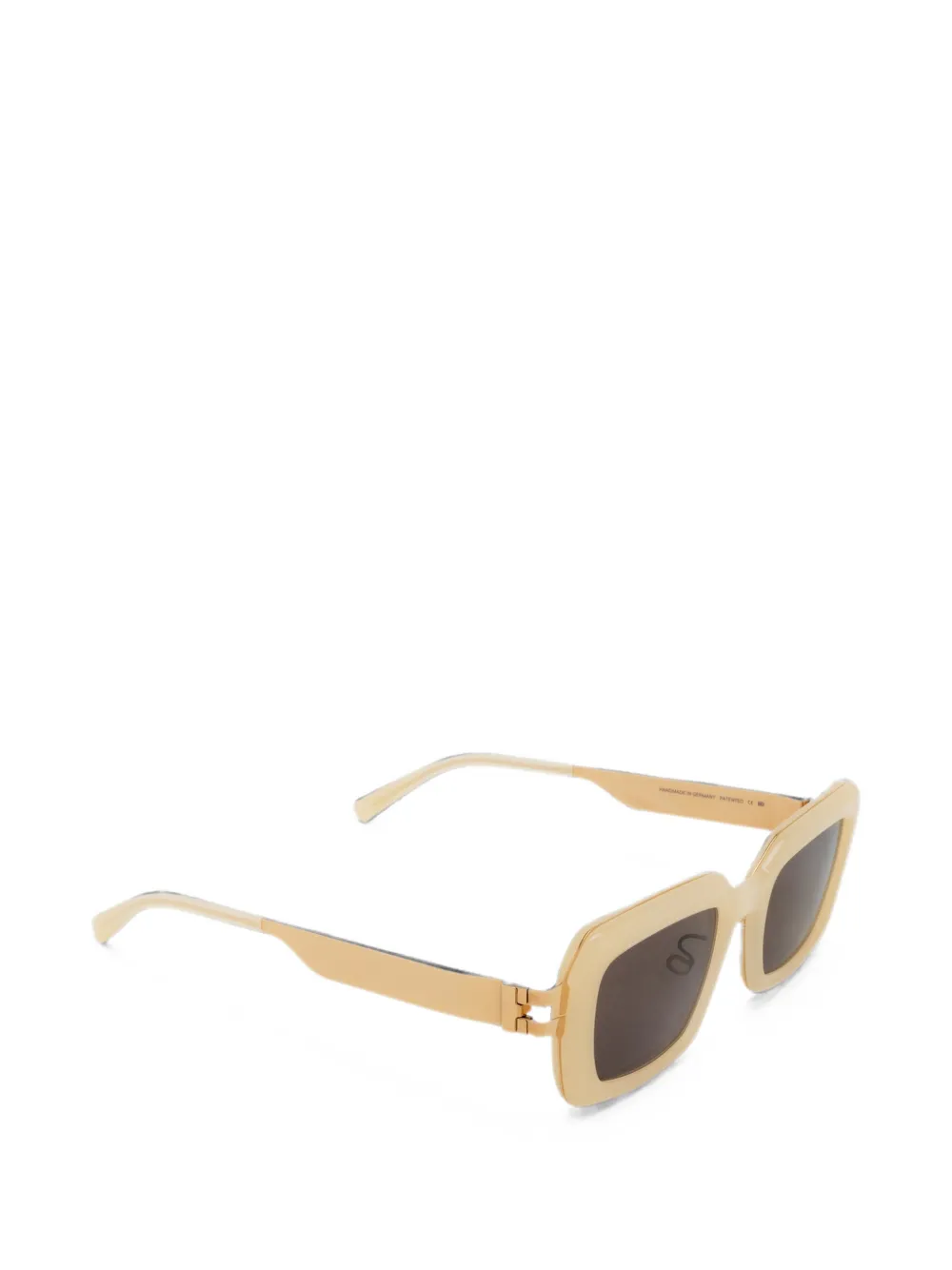Mykita Una zonnebril met rechthoekig montuur Beige