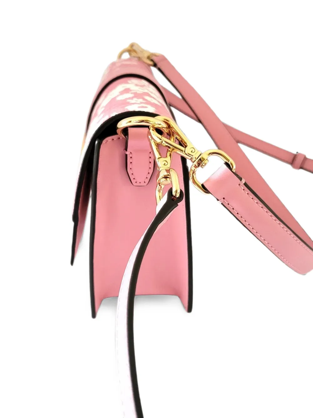 Michael Kors Schoudertas met bloemenprint en logoplakkaat Roze