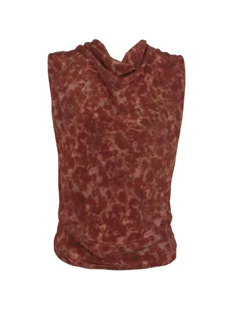 Cortana Opalo printed cowl-neck top