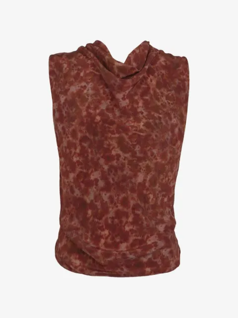Cortana Opalo printed cowl-neck top