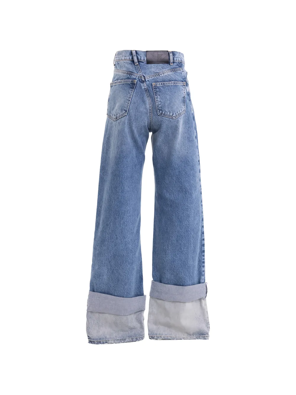 Natasha Zinko Multy Layer asymmetrische jeans met omslag Blauw