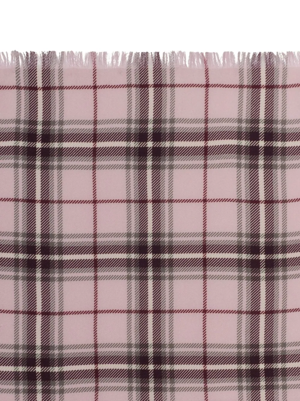 BOMPARD Sjaal met tartan-ruit en franje Roze