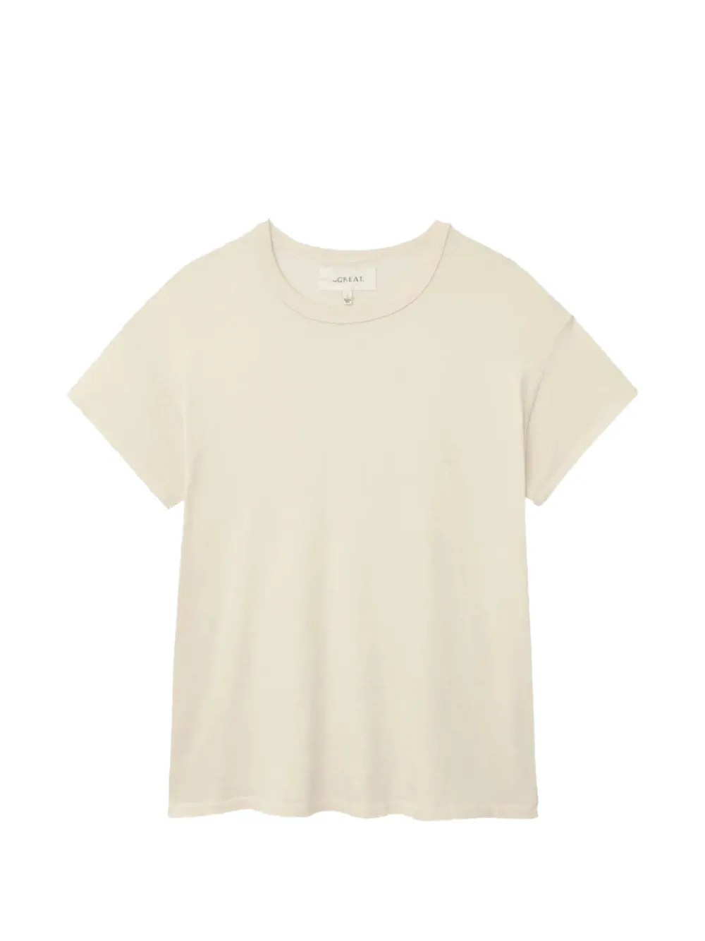 The Great. Boxy Crew T-shirt - Nude