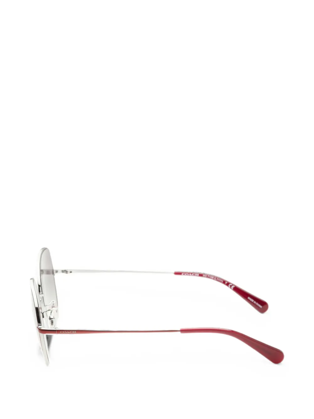 Coach Zonnebril met rond montuur Rood