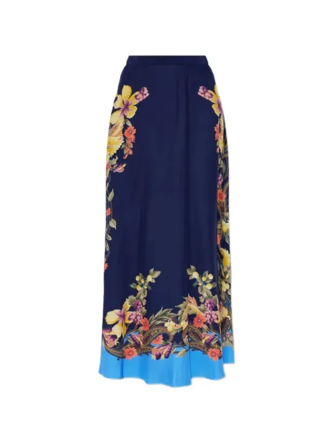 ETRO floral-print silk skirt