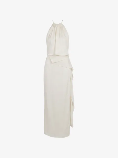 Baobab Lorena maxi ruffled satin skirt