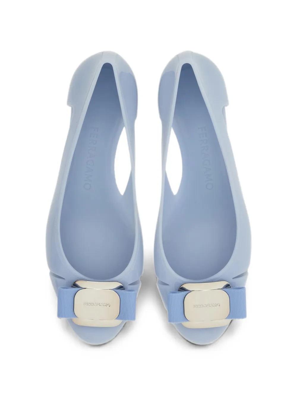 Ferragamo New Vara jelly ballerina's Blauw