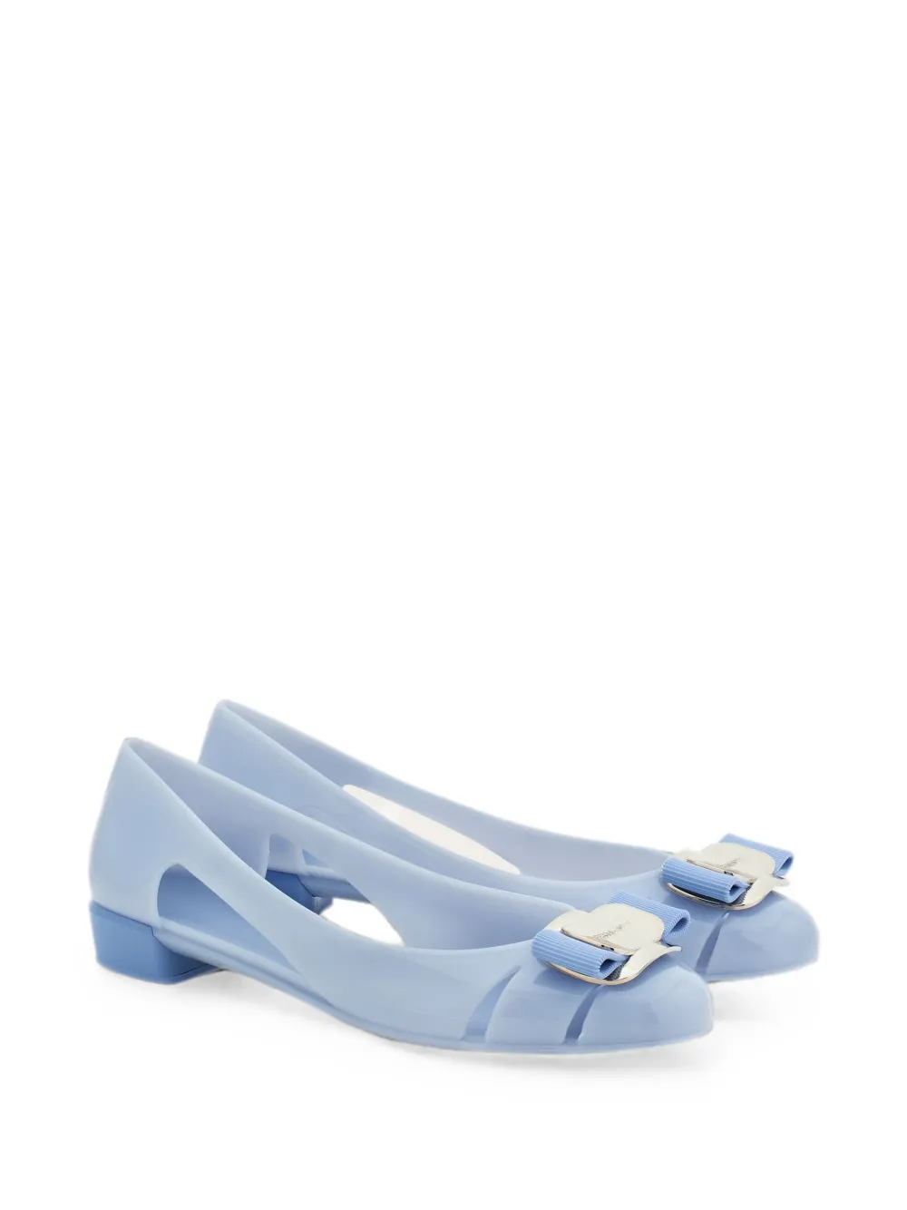 Ferragamo New Vara jelly ballerina's Blauw