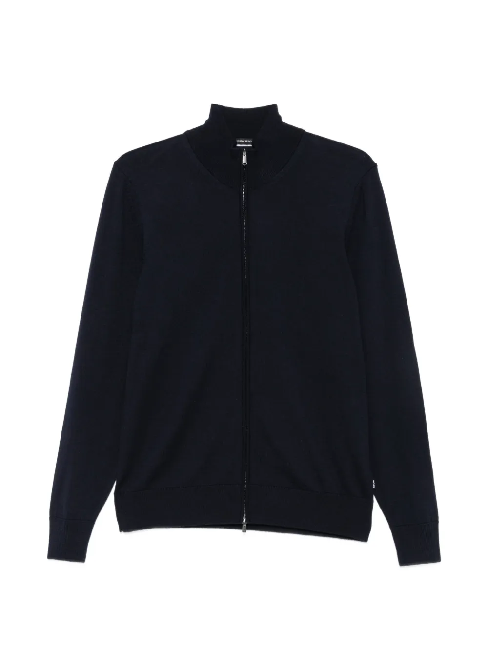 BOSS Trui van merinowol met rits Blauw