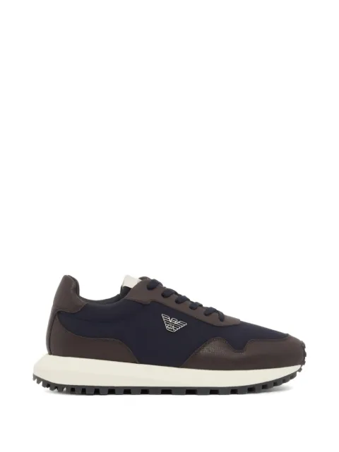 Emporio Armani recycled nylon sneakers with regenerated Saffiano details