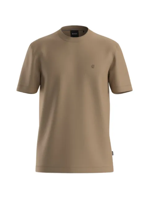 BOSS logo-embroidered T-shirt