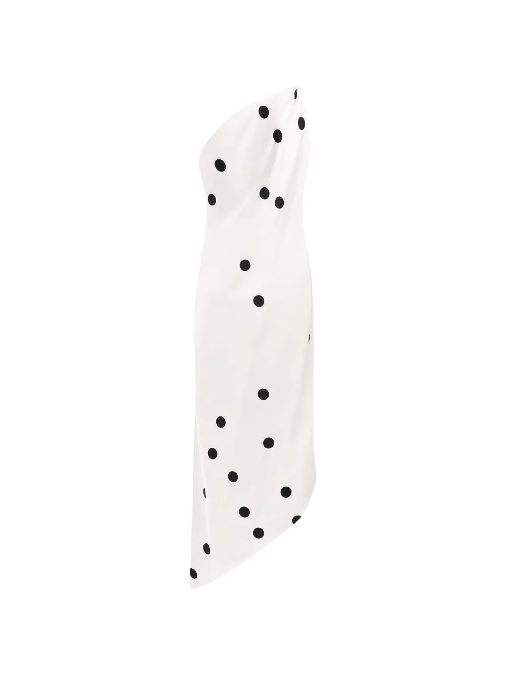 Anna October Mio asymmetrische midi-jurk met stippen Wit
