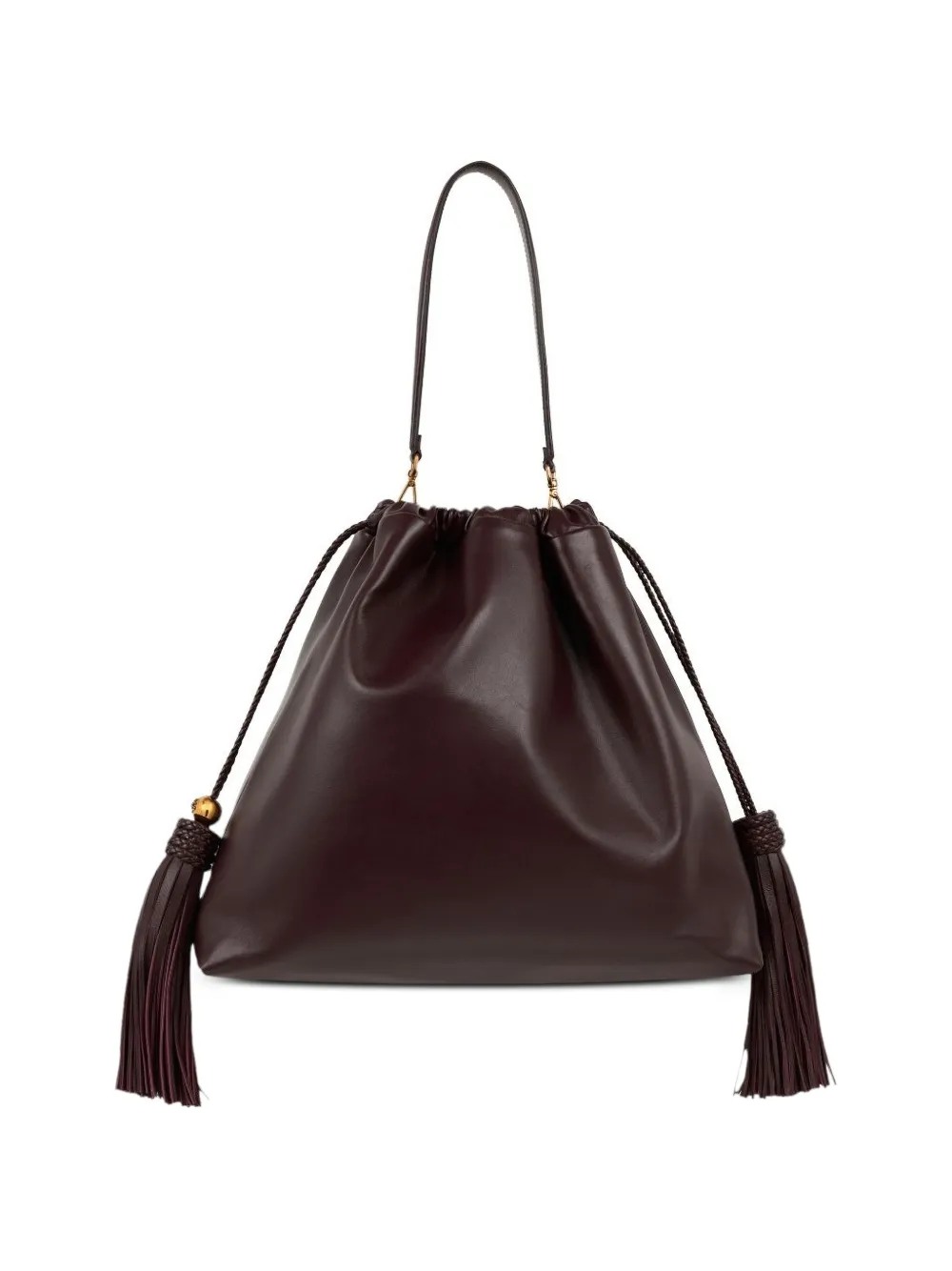 ETRO Grote Kalispera leren tas met kwastjes Bruin
