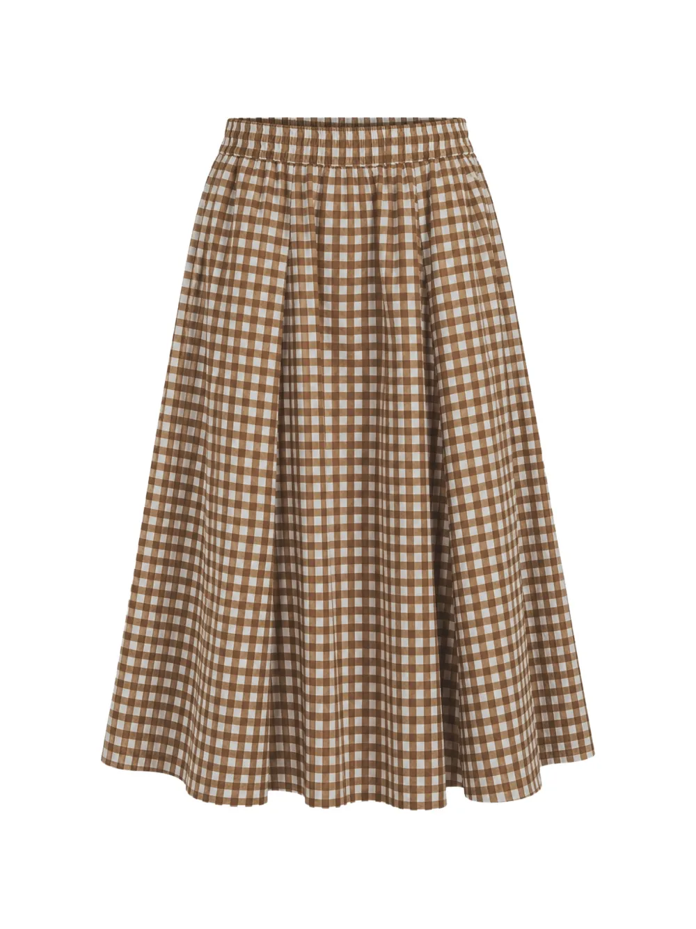 The Little Project Lulu gingham-check midi skirt - Braun
