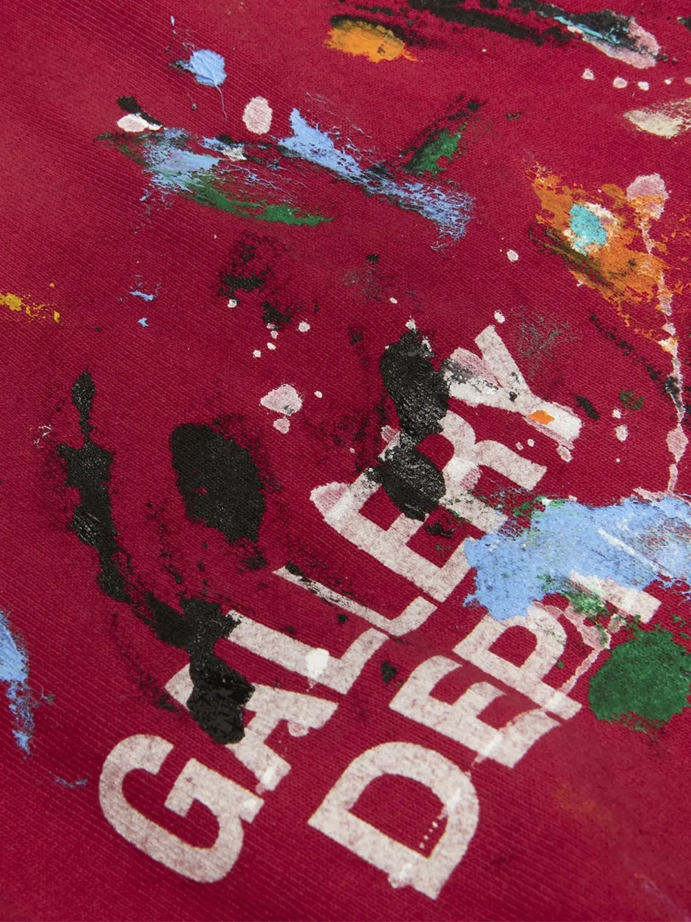 GALLERY DEPT. Shorts met verfspetters en logoprint Rood