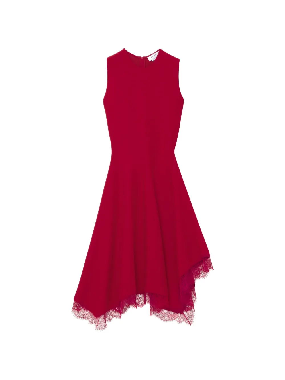 Alexander McQueen lace trim A-Line dress in red - Rot