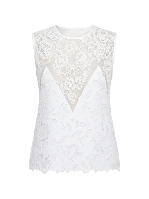 Nº21 lace-panelled sleeveless top