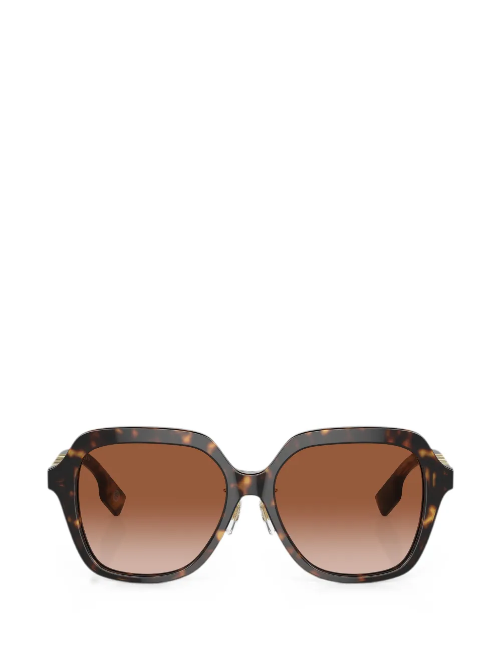 Burberry logo-plaque square-frame sunglasses - Marrone