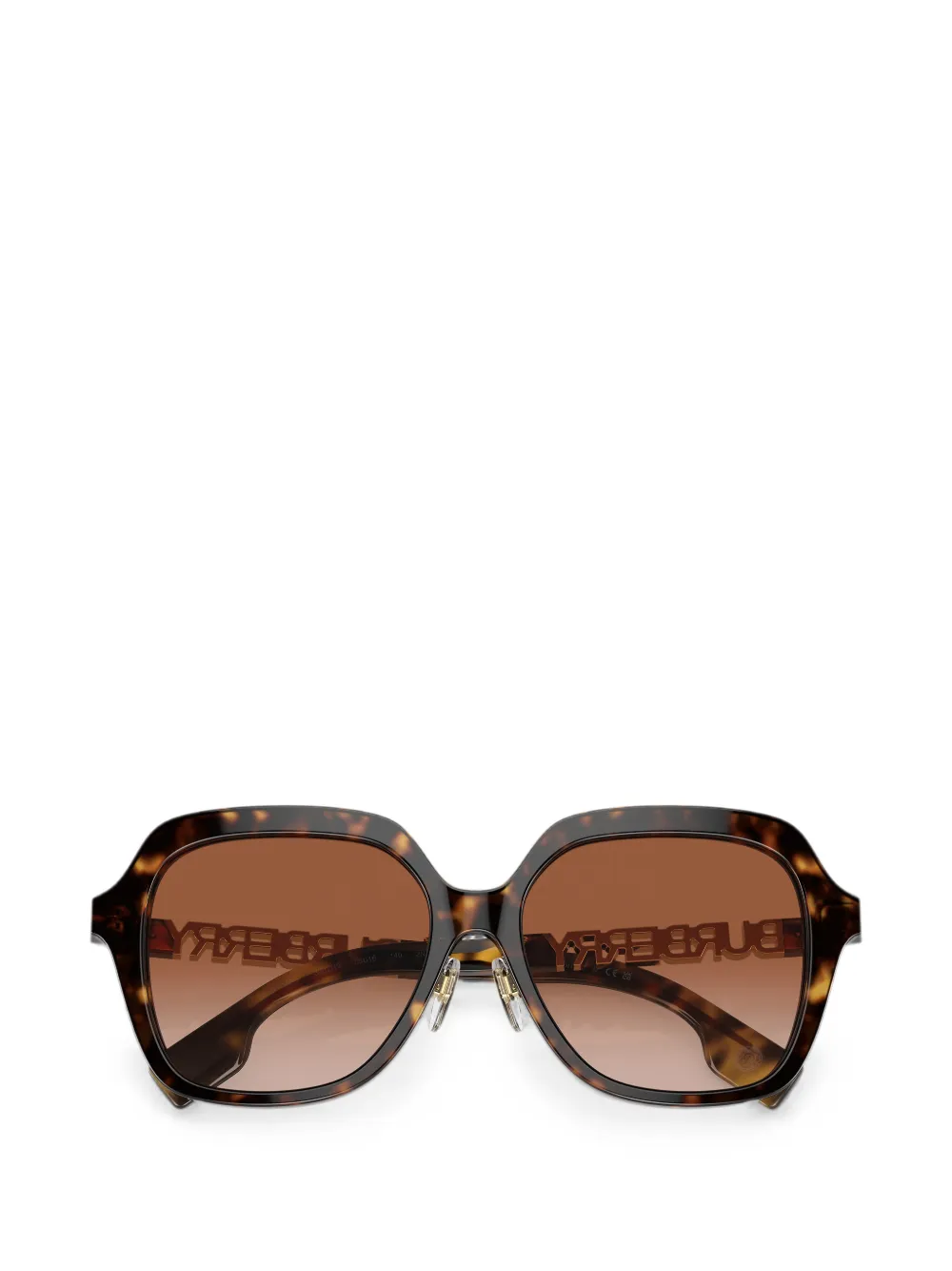 Burberry Eyewear Zonnebril met vierkant montuur en logoplakkaat Bruin