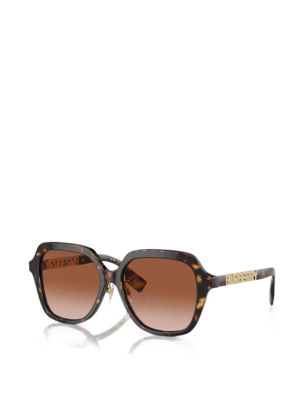 Burberry Eyewear Zonnebril met vierkant montuur en logoplakkaat Bruin