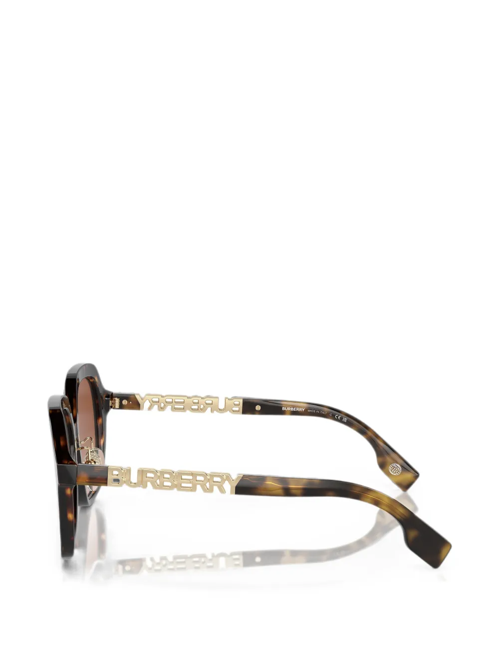 Burberry Eyewear Zonnebril met vierkant montuur en logoplakkaat Bruin