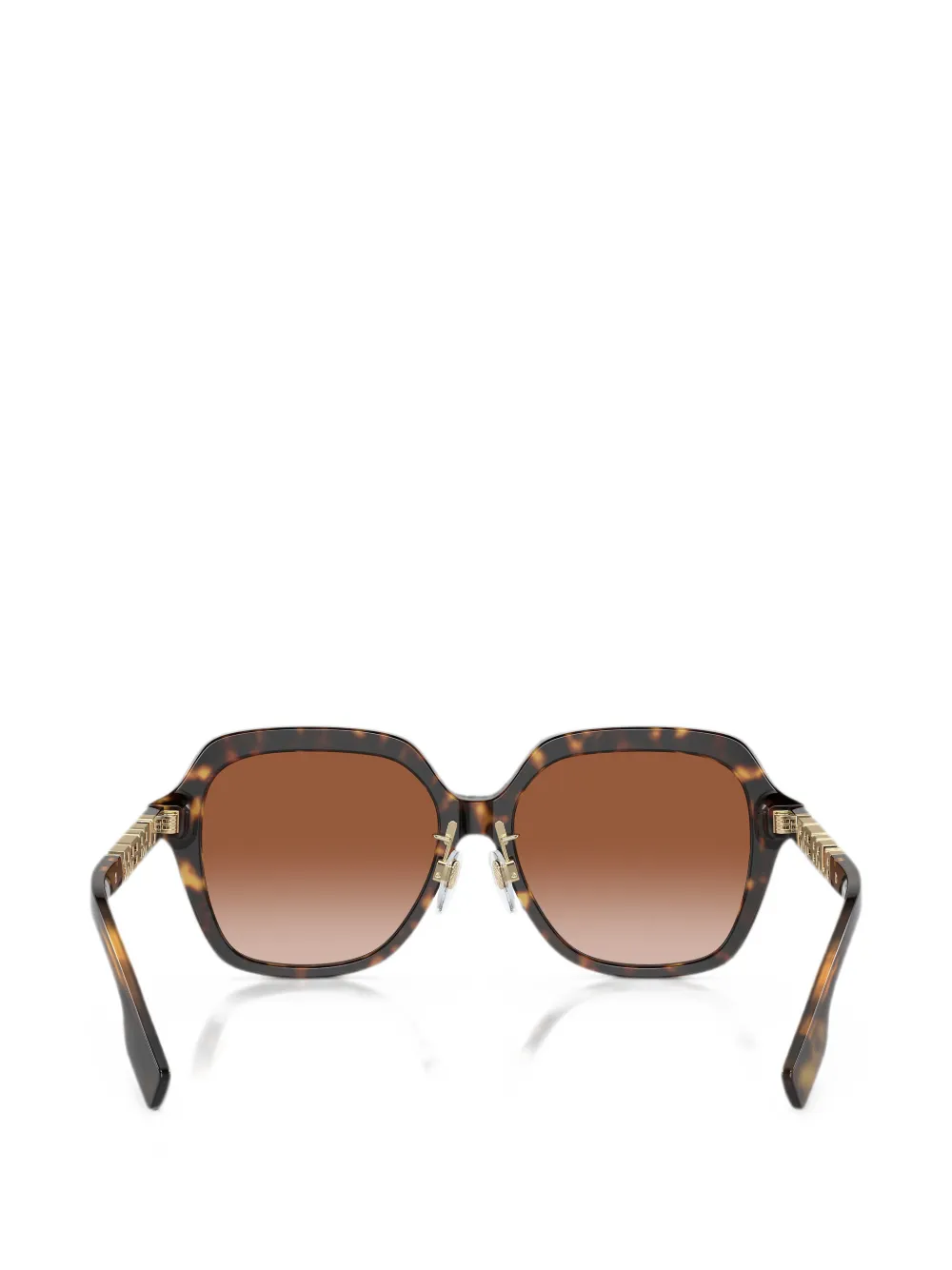 Burberry Eyewear Zonnebril met vierkant montuur en logoplakkaat Bruin