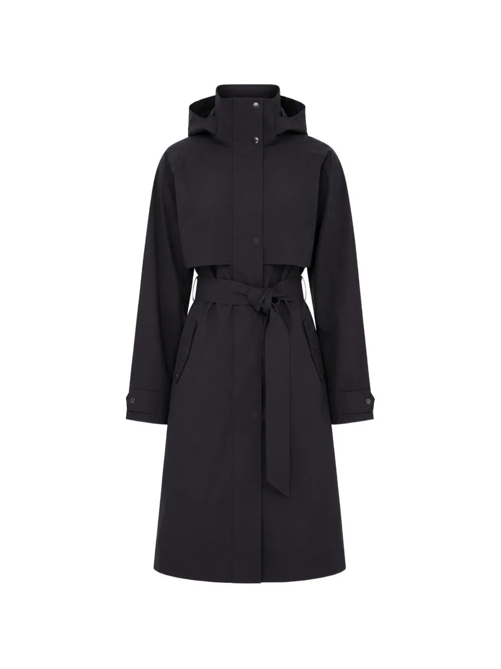 The Upside James hooded trench coat - Schwarz
