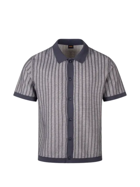 BOSS camisa manga corta con rayas estampadas