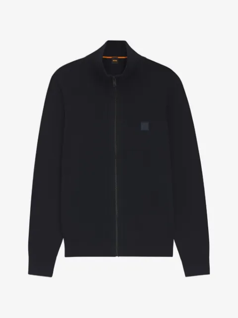 BOSS knitted jacket in cotton and cashmere