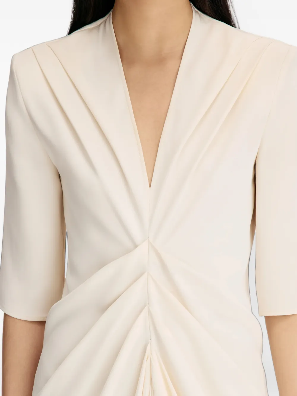 LouLou de Saison Willa gesmockte maxi-jurk Beige