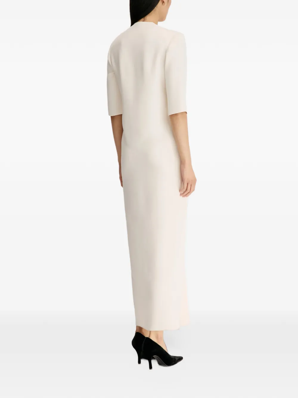LouLou de Saison Willa gesmockte maxi-jurk Beige