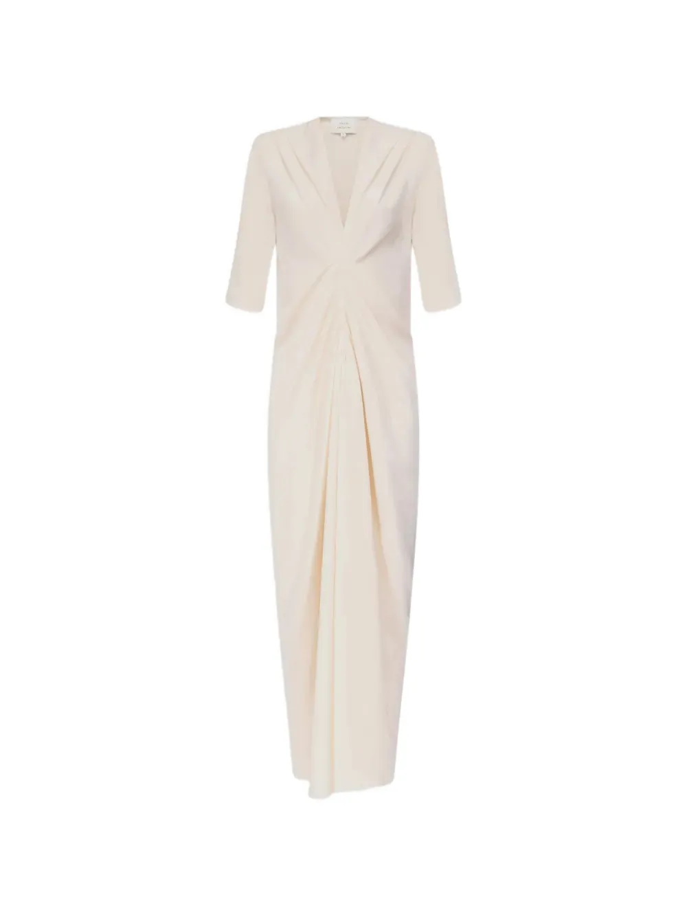 LouLou de Saison Willa gesmockte maxi-jurk Beige