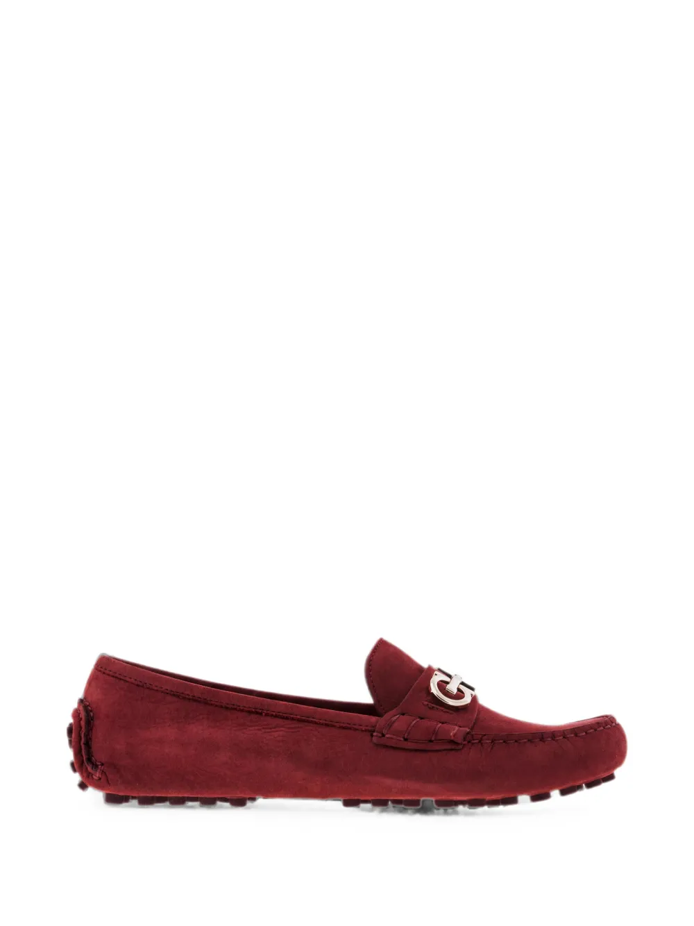 Ferragamo Gancini plaque ballet flats - Rosso