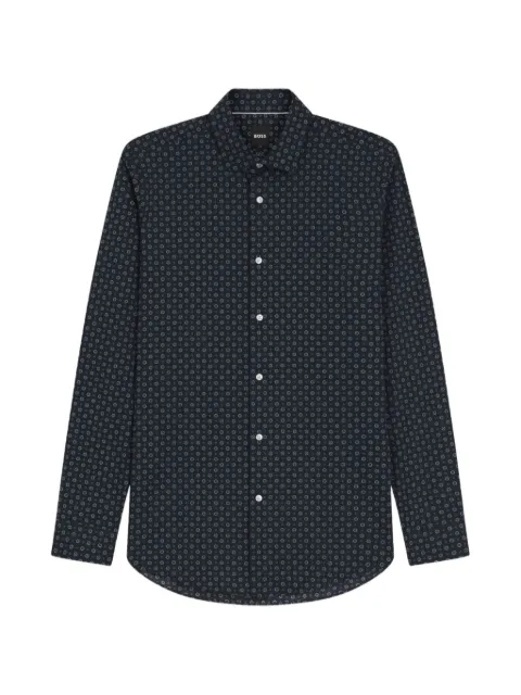 BOSS slim-fit business shirt in stretch poplin