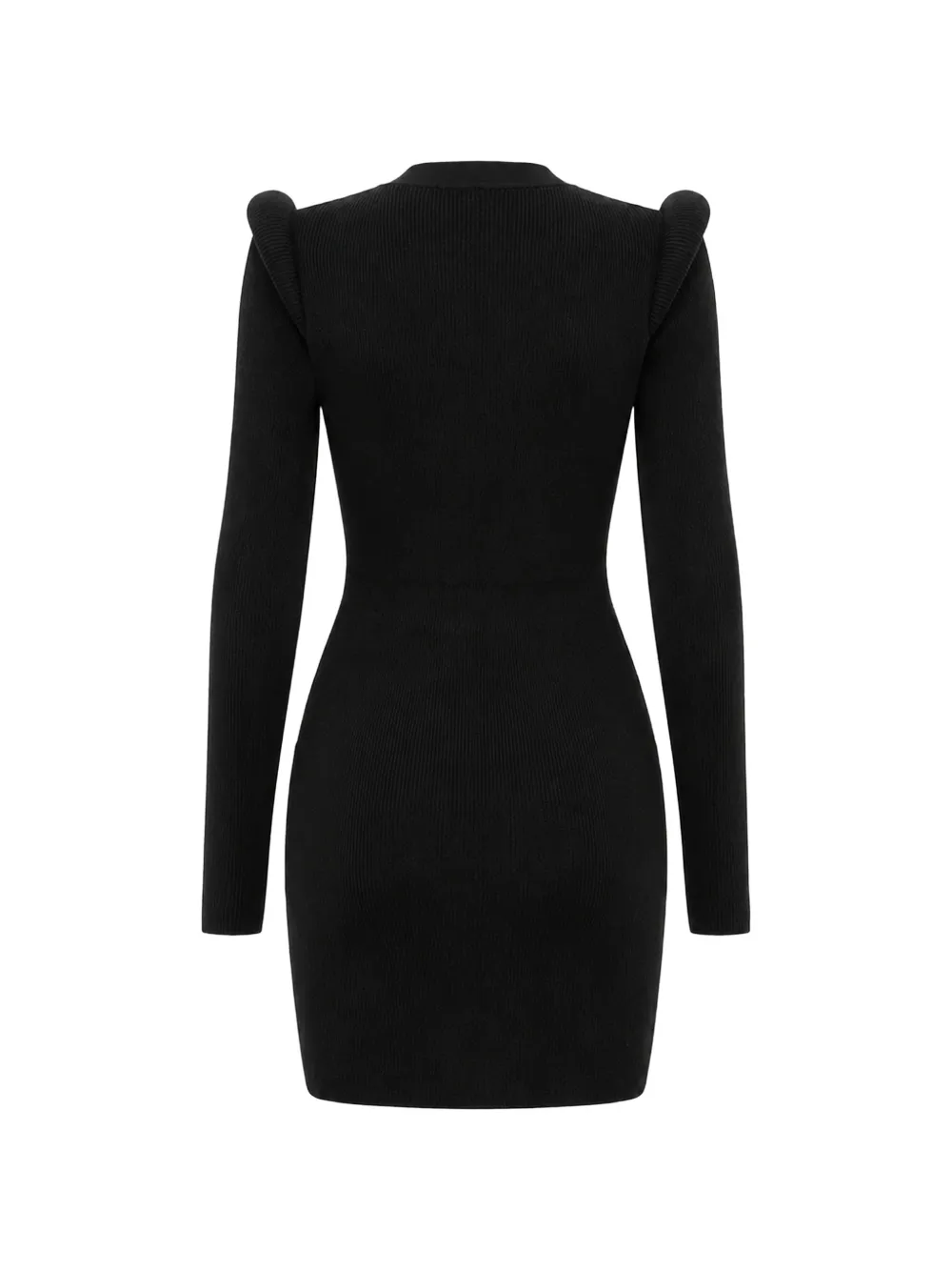 Elisabetta Franchi Gebreide mini-jurk met 3D-details Zwart