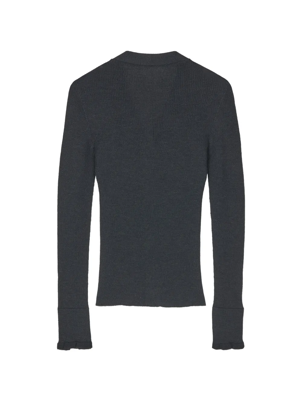 Cecilie Bahnsen Cbfolke Ribbed Flower-button Cardigan in Grey, view 2