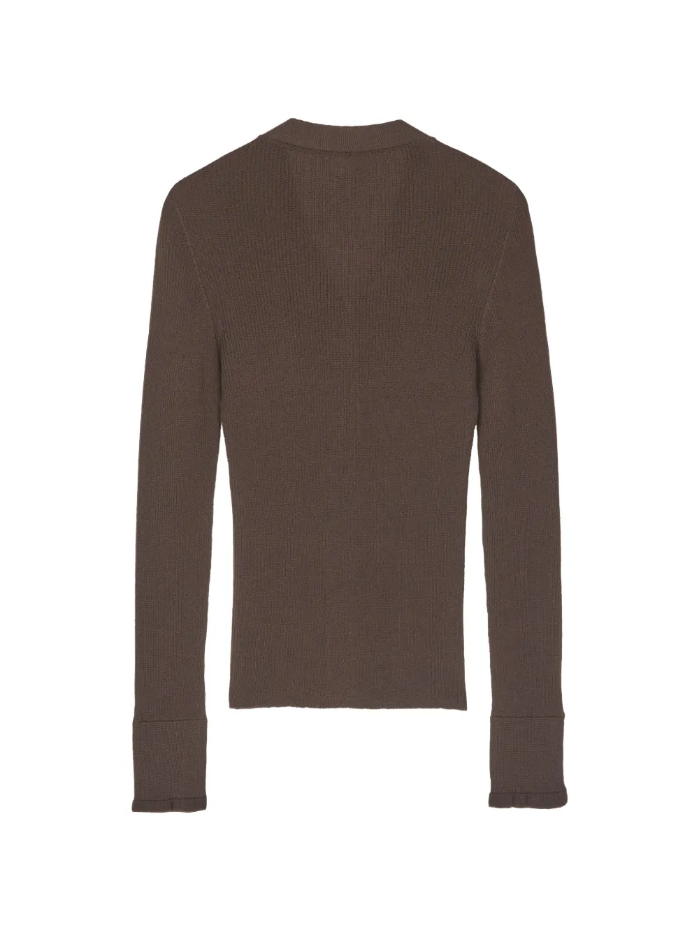 Cecilie Bahnsen Cbfolke Flower-button Ribbed Cardigan in Brown, view 2