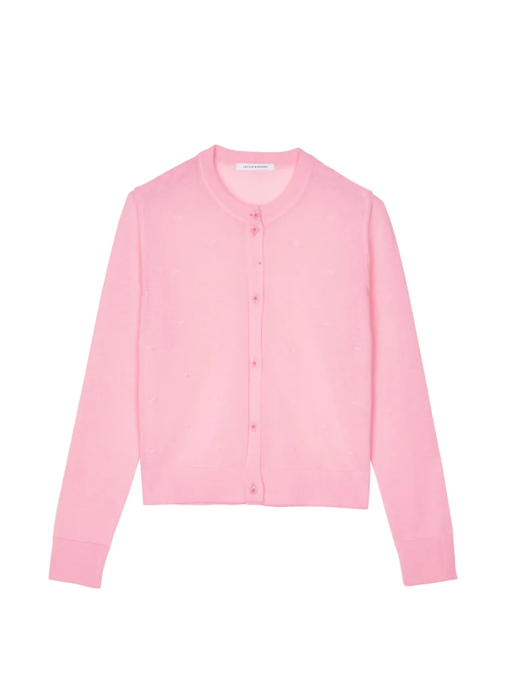 Cecilie Bahnsen Floh bow-detail long-sleeve cardigan - Rosa