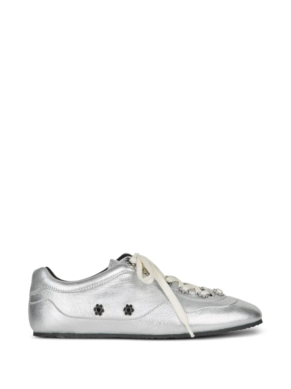 Cecilie Bahnsen CBBlaise flower-embellished leather sneakers - Silber