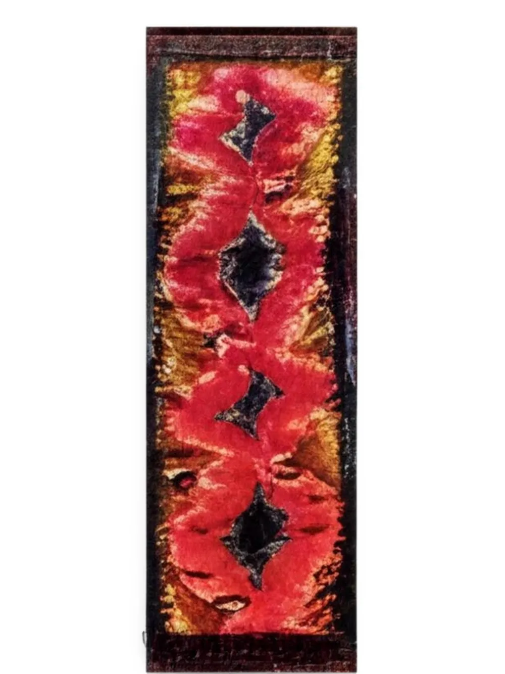 Pierre-Louis Mascia Kanadas sjaal met geometrische patchwork en franje Rood