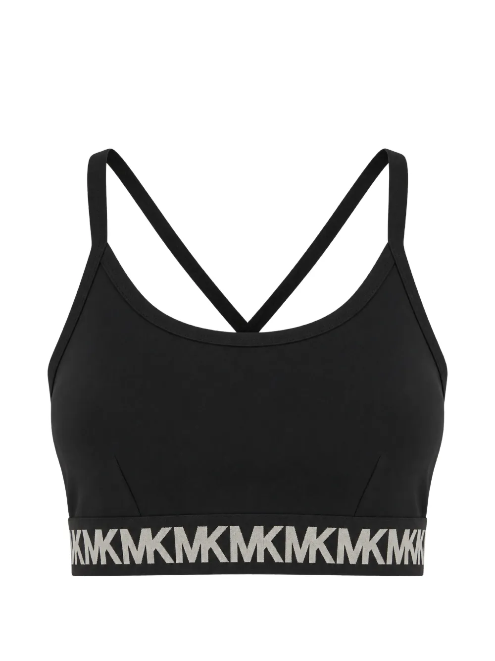 Michael Kors logo-tape cross-back top - Nero