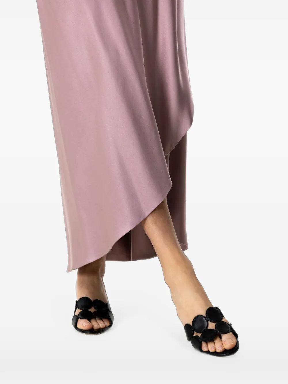 Manolo Blahnik Haribal appliqué leather sandals Zwart