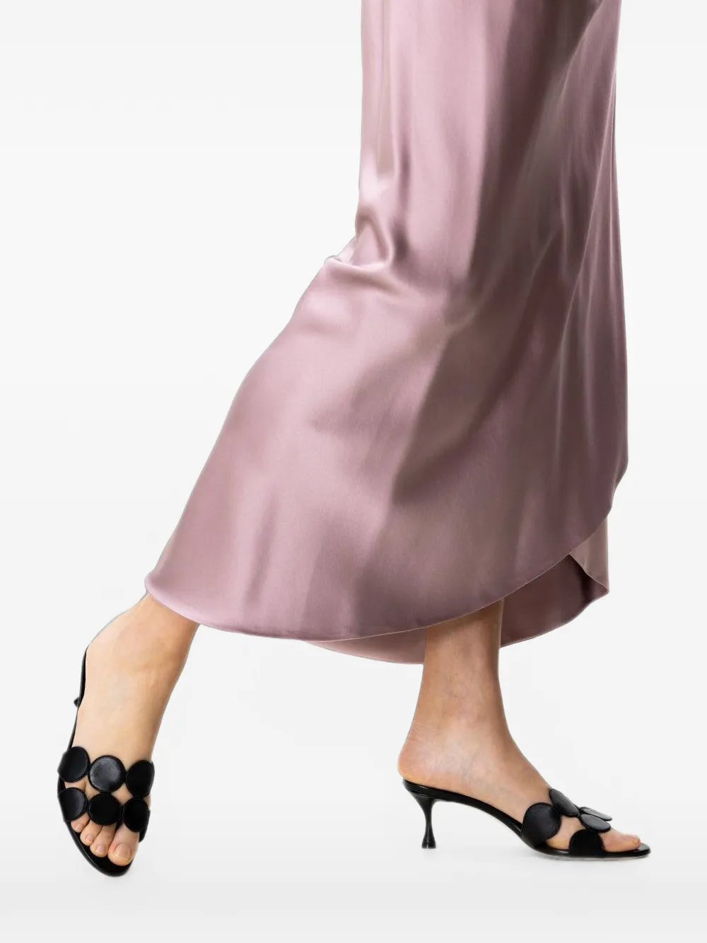 Manolo Blahnik Haribal appliqué leather sandals Zwart