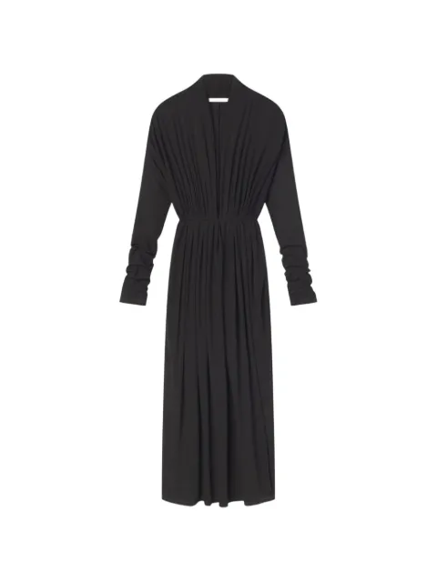 Co ruched long-sleeve maxi dress