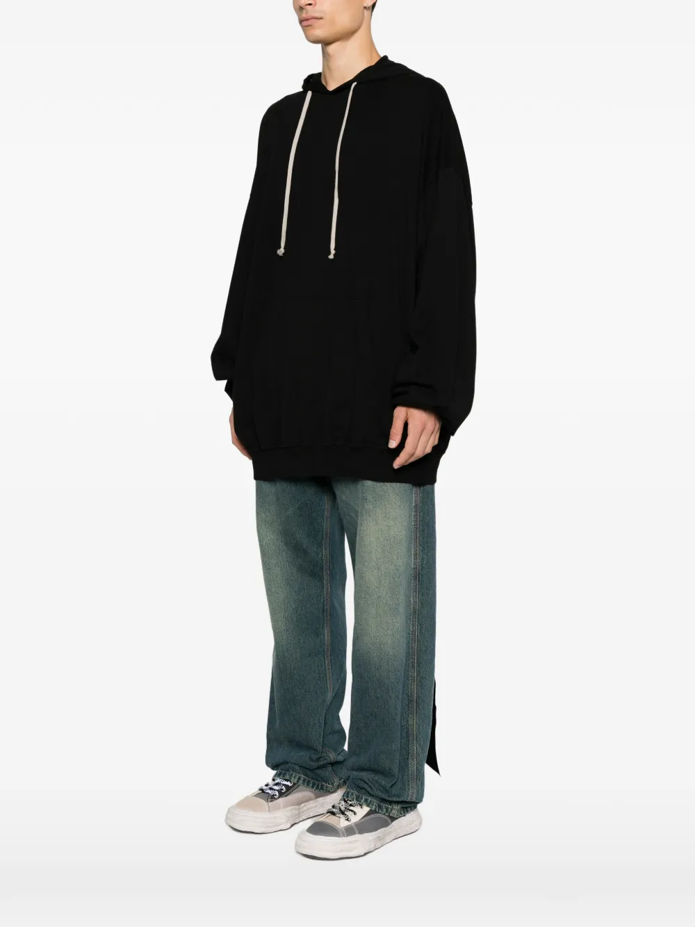 Rick Owens DRKSHDW Hun hoodie met trekkoord Zwart