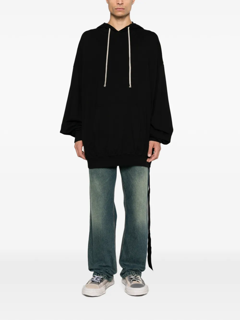 Rick Owens DRKSHDW Hun hoodie met trekkoord Zwart