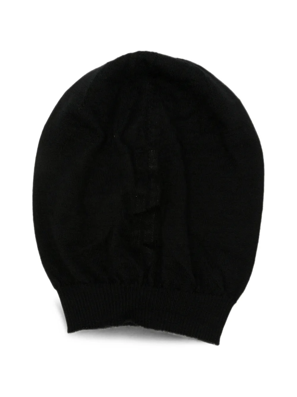 Rick Owens fine-knit beanie hat Zwart
