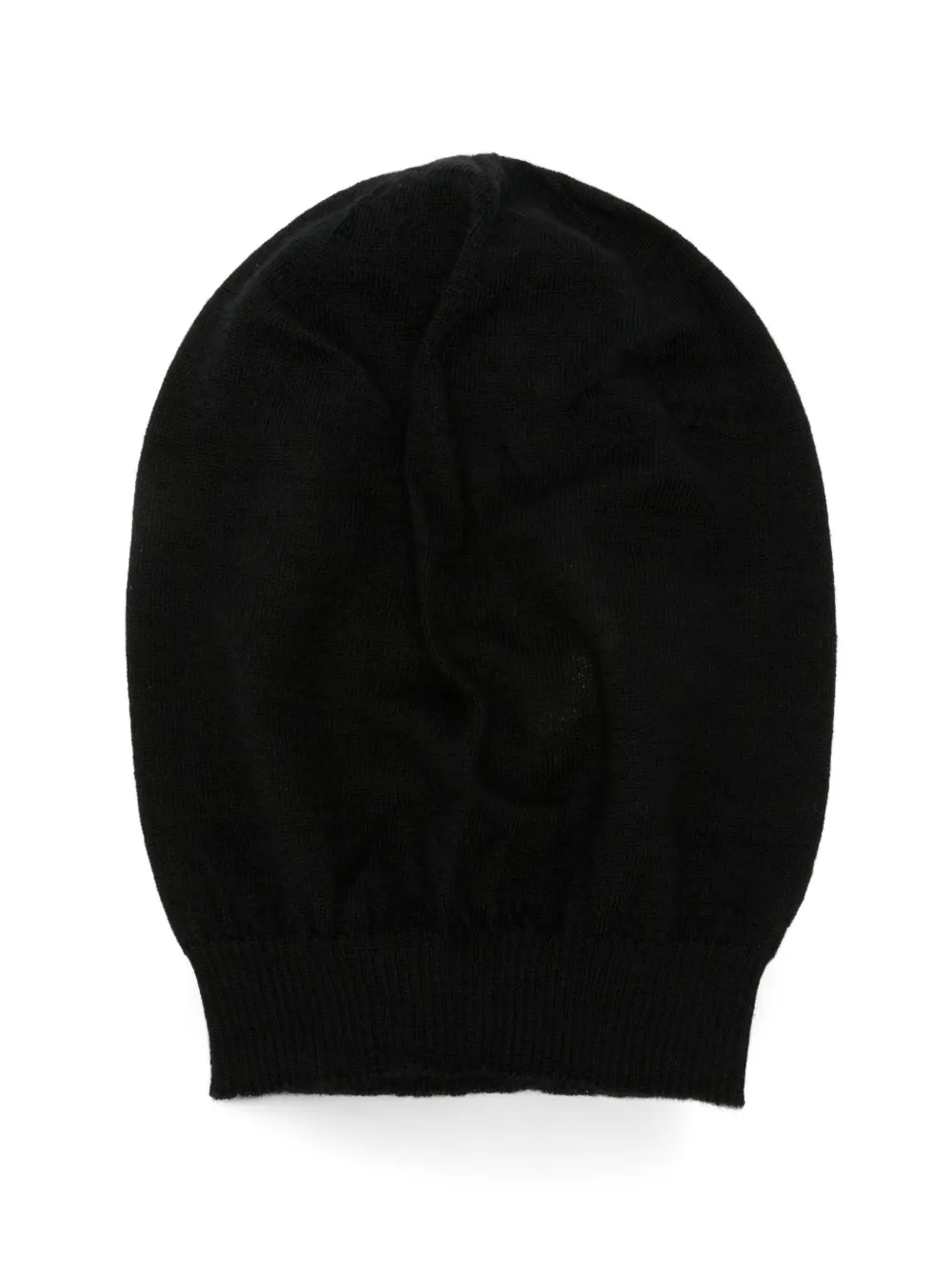 Rick Owens fine-knit beanie hat Zwart